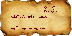 Kővágó Enid névjegykártya